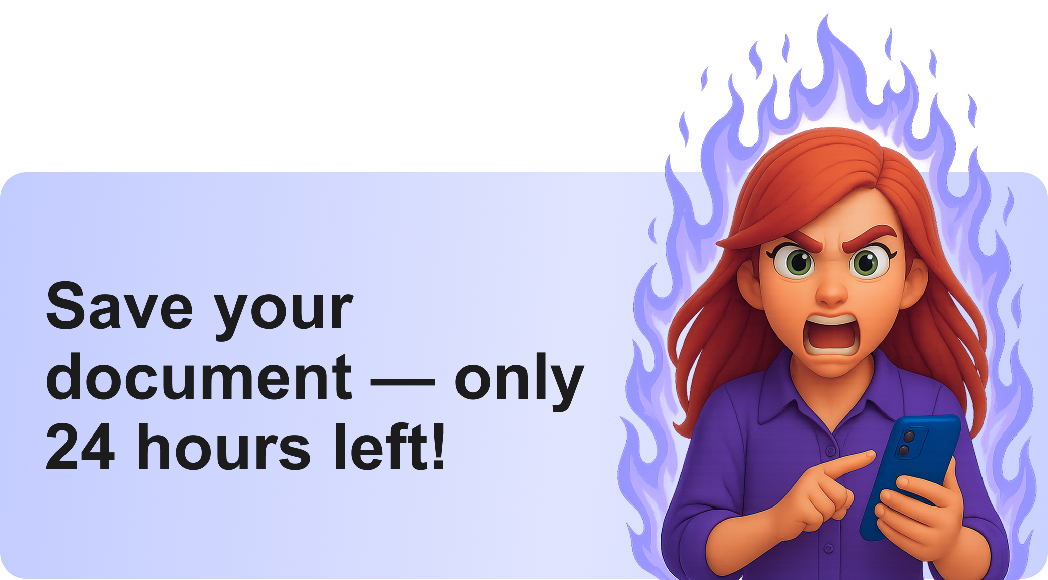 Save your document — only 24 hours left!